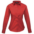 Rot - Front - Premier - Bluse für Damen Langärmlig