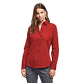 Rot - Side - Premier - Bluse für Damen Langärmlig