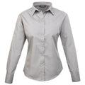 Silber - Front - Premier - Bluse für Damen Langärmlig