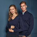 Marineblau - Pack Shot - Premier Damen Strickpullover mit V-Ausschnitt