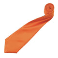 Orange - Back - Premier Herren Satin-Krawatte, unifarben