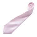 Pink - Back - Premier Herren Satin-Krawatte, unifarben