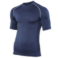 Marineblau - Front - Rhino Herren Base Layer Sport-Unterhemd - Sport-T-Shirt, Kurzarm