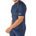 Marineblau - Side - Rhino Herren Base Layer Sport-Unterhemd - Sport-T-Shirt, Kurzarm