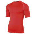 Rot - Front - Rhino Herren Base Layer Sport-Unterhemd - Sport-T-Shirt, Kurzarm
