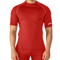 Rot - Back - Rhino Herren Base Layer Sport-Unterhemd - Sport-T-Shirt, Kurzarm