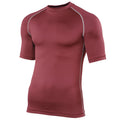 Kastanie - Front - Rhino Herren Base Layer Sport-Unterhemd - Sport-T-Shirt, Kurzarm