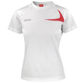 Weiß-Rot - Front - Spiro Damen Sport T-Shirt - Trainings-Shirt