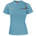 Wasserblau-Grau - Front - Spiro Damen Sport T-Shirt - Trainings-Shirt