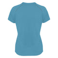 Wasserblau-Grau - Back - Spiro Damen Sport T-Shirt - Trainings-Shirt