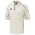 Weiß-Kastanie - Front - Surridge Herren Sport Polo-Shirt 3-4 Armlänge