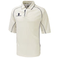 Weiß-Marineblau - Front - Surridge Herren Sport Polo-Shirt 3-4 Armlänge