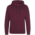 Burgunderrot Rauch - Front - Awdis Unisex Kapuzenpullover College