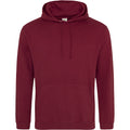 Burgunder - Front - Awdis Unisex Kapuzenpullover College