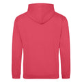 Lippenstiftpink - Back - Awdis Unisex Kapuzenpullover College