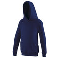 Navy - Front - Awdis Kinder Kapuzen Pullover