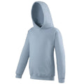 Himmelblau - Front - Awdis Kinder Kapuzen Pullover