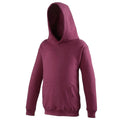 Burgunder - Front - Awdis Kinder Kapuzen Pullover