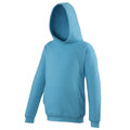 Hawaii Blau - Front - Awdis Kinder Kapuzen Pullover