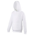 Schneeweiß - Front - Awdis Kinder Kapuzen Pullover