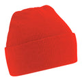 Feuerrot - Front - Beechfield Unisex Strickmütze - Mütze, besonders weich