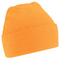 Neonorange - Front - Beechfield Unisex Strickmütze - Mütze, besonders weich