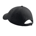 Schwarz - Back - Beechfield Unisex Baseballkappe mit niedrigem Profil aus Baumwolle