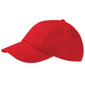 Rot - Front - Beechfield Unisex Baseballkappe mit niedrigem Profil aus Baumwolle