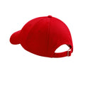 Rot - Back - Beechfield Unisex Baseballkappe mit niedrigem Profil aus Baumwolle