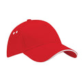 Rot-Weiß - Front - Beechfield Unisex Baseballkappe Ultimate