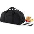 Schwarz - Lifestyle - BagBase Reisetasche mit Rollen und Teleskop-Griff