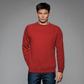 Rot - Back - B&C Denim Herren Sweatshirt Starlight, langärmlig, Rundhalsausschnitt