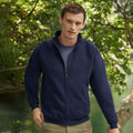 Marineblau - Side - Fruit Of The Loom Herren Premium 70-30 Sweatjacke - Sweatshirt-Jacke - Sweatshirt mit Reißverschluss