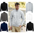 Grau meliert - Side - Fruit Of The Loom Herren Premium 70-30 Sweatjacke - Sweatshirt-Jacke - Sweatshirt mit Reißverschluss