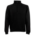 Schwarz - Front - Fruit Of The Loom Herren Premium 70-30 Sweatshirt mit Reißverschluss am Kragen