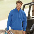 Königsblau - Side - Fruit Of The Loom Herren Premium 70-30 Sweatshirt mit Reißverschluss am Kragen