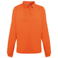 Orange - Front - Russell Europe Herren Sweatshirt mit Knopfleiste und Kragen