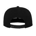 Schwarz-Strauß - Back - Yupoong Flexfit Unisex Baseball Kappe Leather