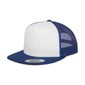 Weiß-Königsblau - Front - Yupoong Flexfit Unisex Baseballkappe Trucker