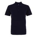 Marineblau Washed - Front - Asquith & Fox Herren Polo-Shirt, Kurzarm