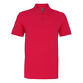 Dunkles Pink - Front - Asquith & Fox Herren Polo-Shirt, Kurzarm