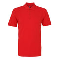 Rot - Front - Asquith & Fox Herren Polo-Shirt, Kurzarm