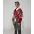 Transparent - Back - Kinder Plastik Poncho mit Kapuze, wiederverwendbar