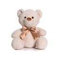 Creme - Front - Mumbles Velvet Teddy Bär mit Masche