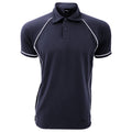 Marineblau-Weiß - Front - Finden & Hales Herren Sport Polo-Shirt, Kurzarm