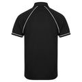 Schwarz-Weiß - Back - Finden & Hales Herren Sport Polo-Shirt, Kurzarm