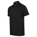 Schwarz - Side - Finden & Hales Herren Sport Polo-Shirt, Kurzarm