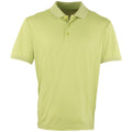 Limette - Front - Premier - "Coolchecker" Poloshirt für Herren kurzärmlig