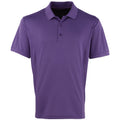 Violett - Front - Premier - "Coolchecker" Poloshirt für Herren kurzärmlig