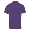 Violett - Back - Premier - "Coolchecker" Poloshirt für Herren kurzärmlig